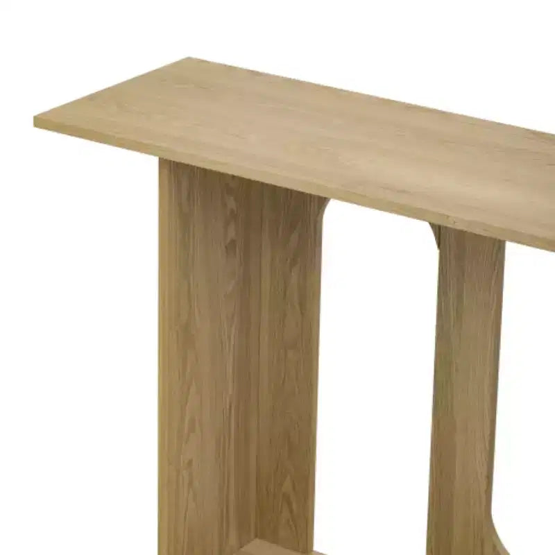 Tavolini da Consolle Curvi Moderni Blu con Ripiano Aperto, Eleganti Tavolini da Consolle per Ingresso o Soggiorno, Contenitore e Espositore