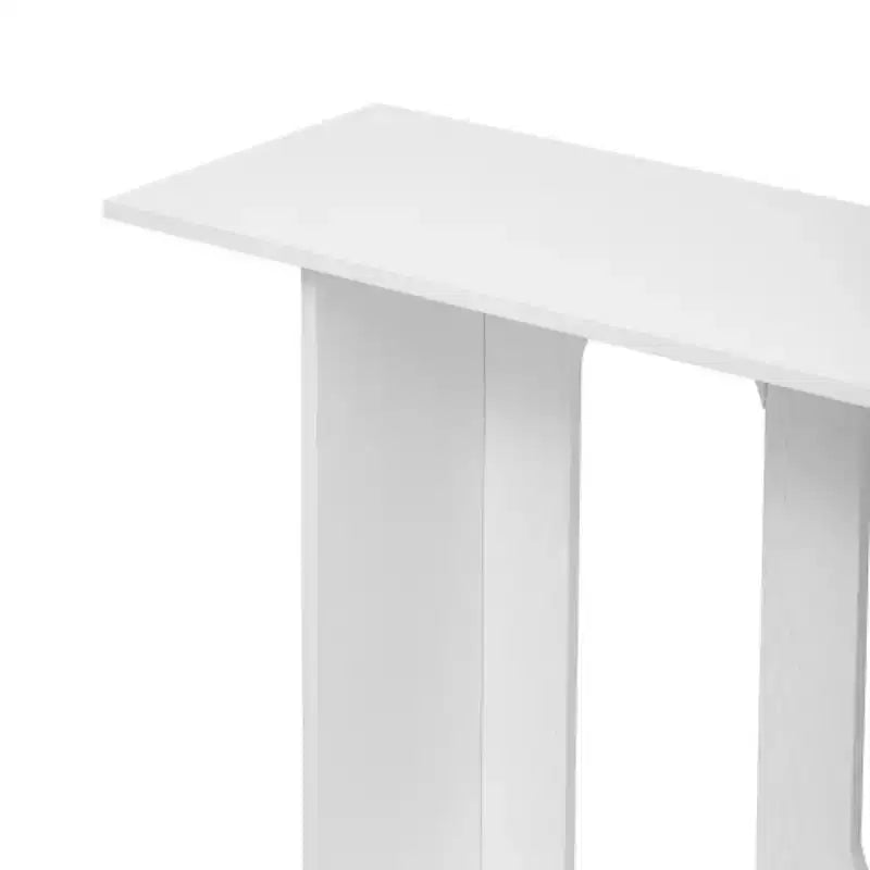 Tavolini da Consolle Curvi Moderni Blu con Ripiano Aperto, Eleganti Tavolini da Consolle per Ingresso o Soggiorno, Contenitore e Espositore