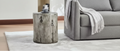 Christopher Knight Home Dara Rustic Round Lightweight Concrete Side Table with Tree-Stump Design