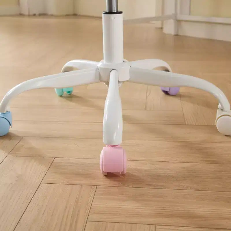 Sedie da scrivania girevoli Kawaii per adolescenti e adulti, sedia da trucco regolabile in altezza in pelliccia sintetica, sedia da computer per bambini 17.7-21.3H con base in metallo