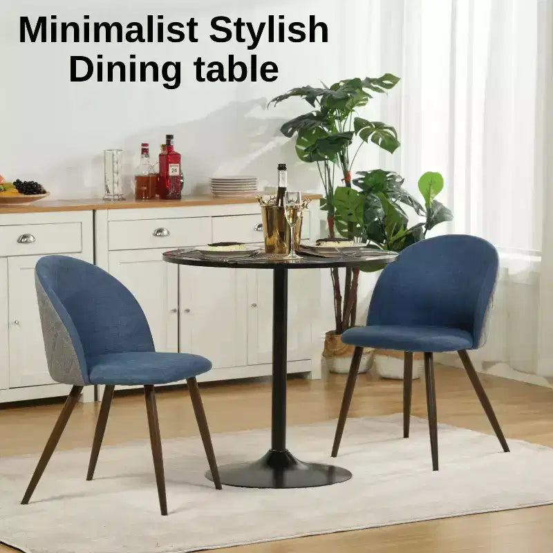 Tavolo rotondo da pranzo da 31,5 pollici con base a piedistallo in metallo, tavolino moderno per cucina, sala da pranzo e caffetterie