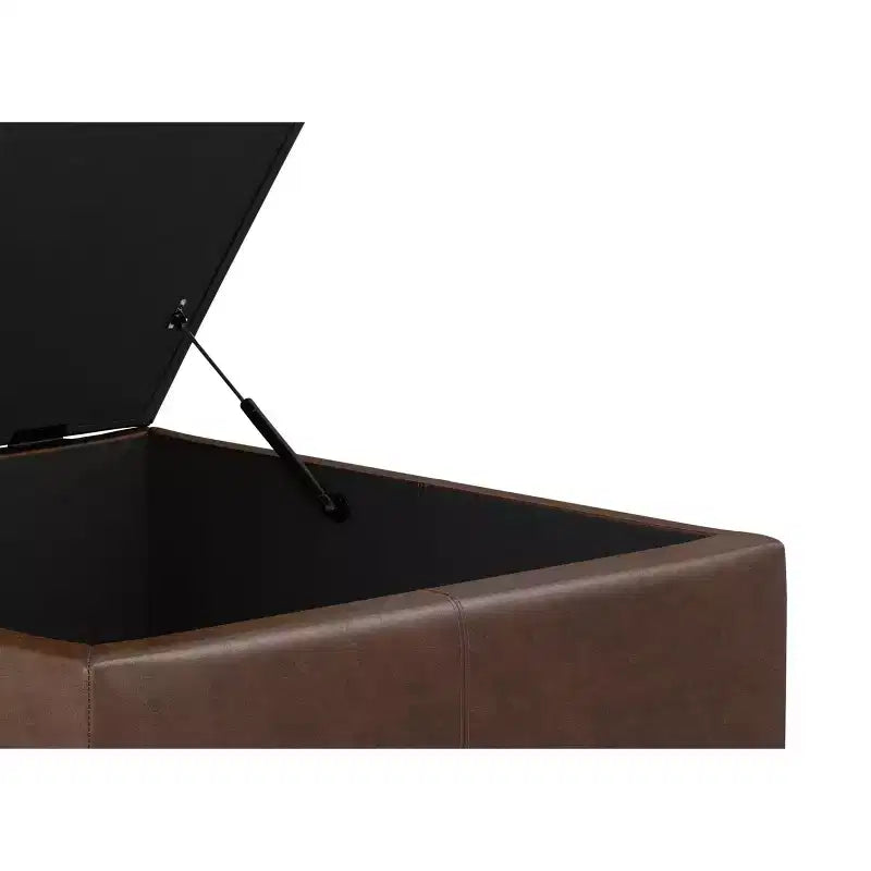 Pouf-tavolino quadrato contenitore largo 91 cm