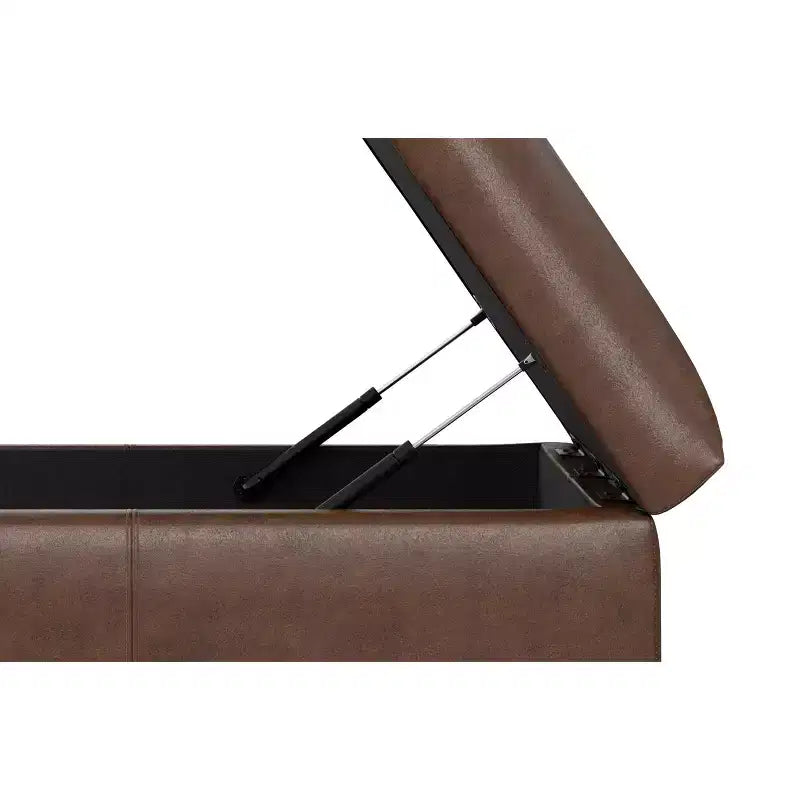 Pouf-tavolino quadrato contenitore largo 91 cm