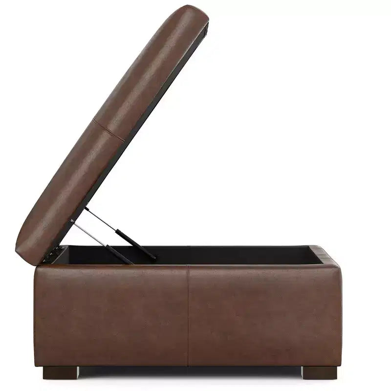 Pouf-tavolino quadrato contenitore largo 91 cm