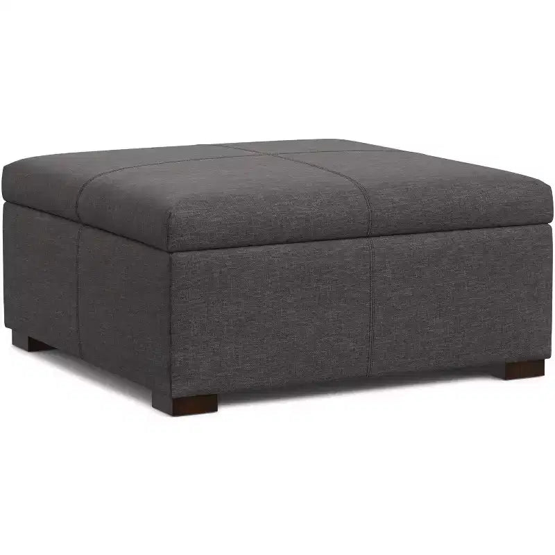 Pouf-tavolino quadrato contenitore largo 91 cm