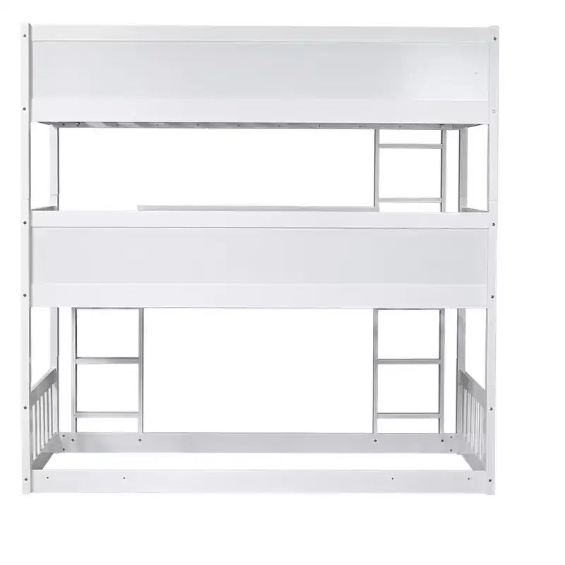 Letto a castello triplo con 2 scale, divisibile in 3 letti singoli per camerette piccole