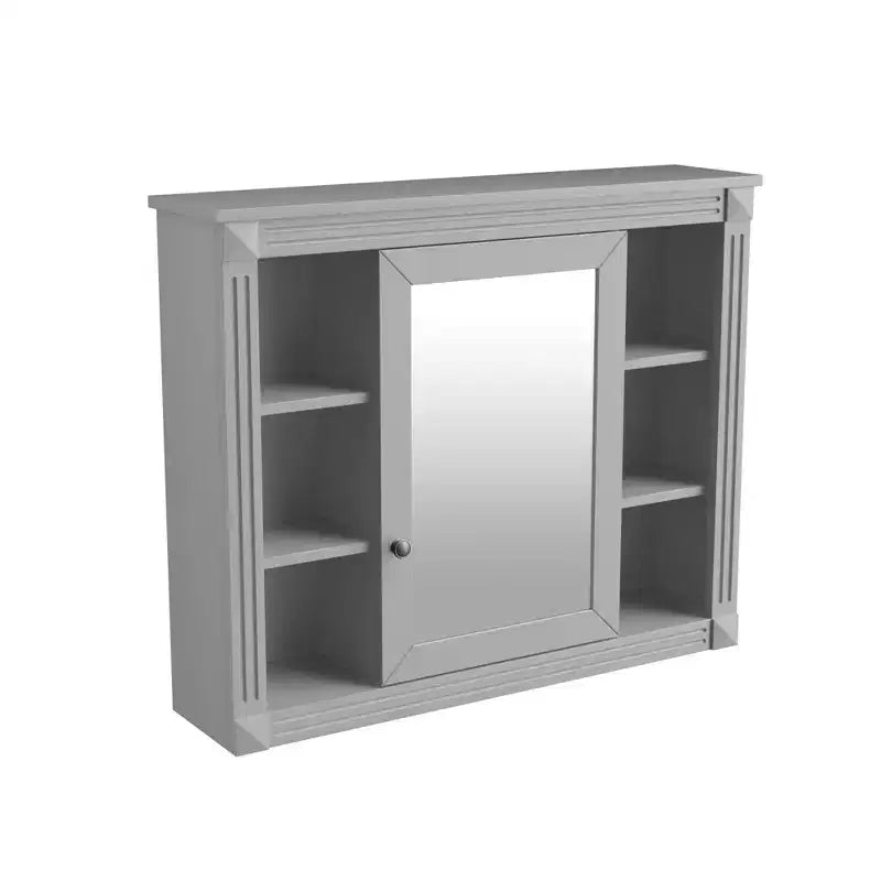 CASAINC 35 x 28 Specchiera da Bagno con 6 Ripiani a Giorno, Mobiletto Farmacia da Parete (No Mobile Lavabo)