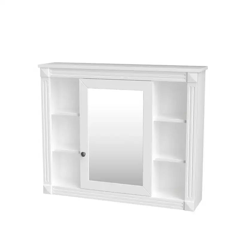 CASAINC 35 x 28 Specchiera da Bagno con 6 Ripiani a Giorno, Mobiletto Farmacia da Parete (No Mobile Lavabo)