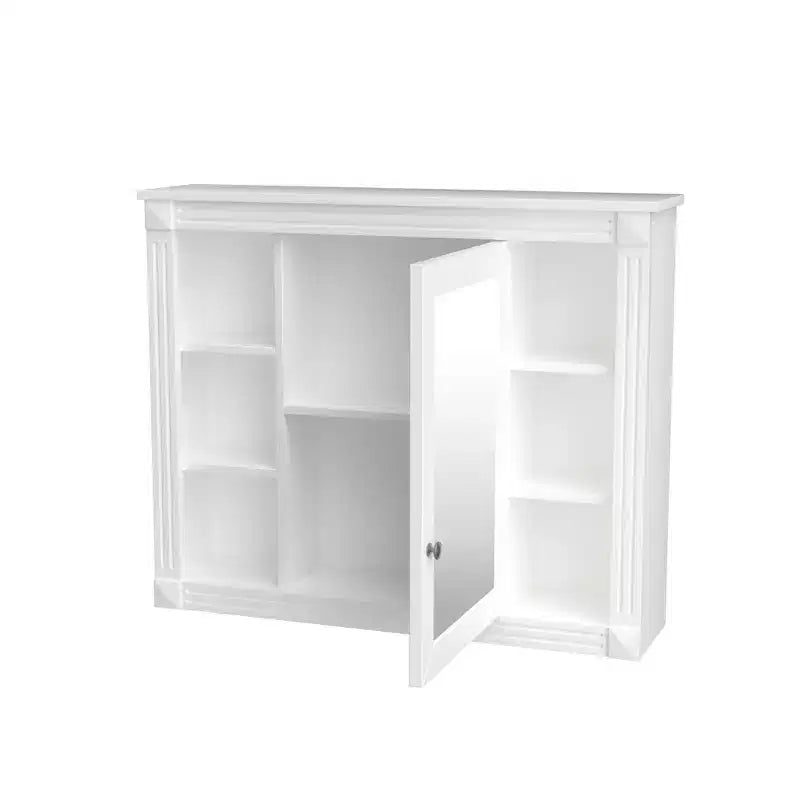CASAINC 35 x 28 Specchiera da Bagno con 6 Ripiani a Giorno, Mobiletto Farmacia da Parete (No Mobile Lavabo)