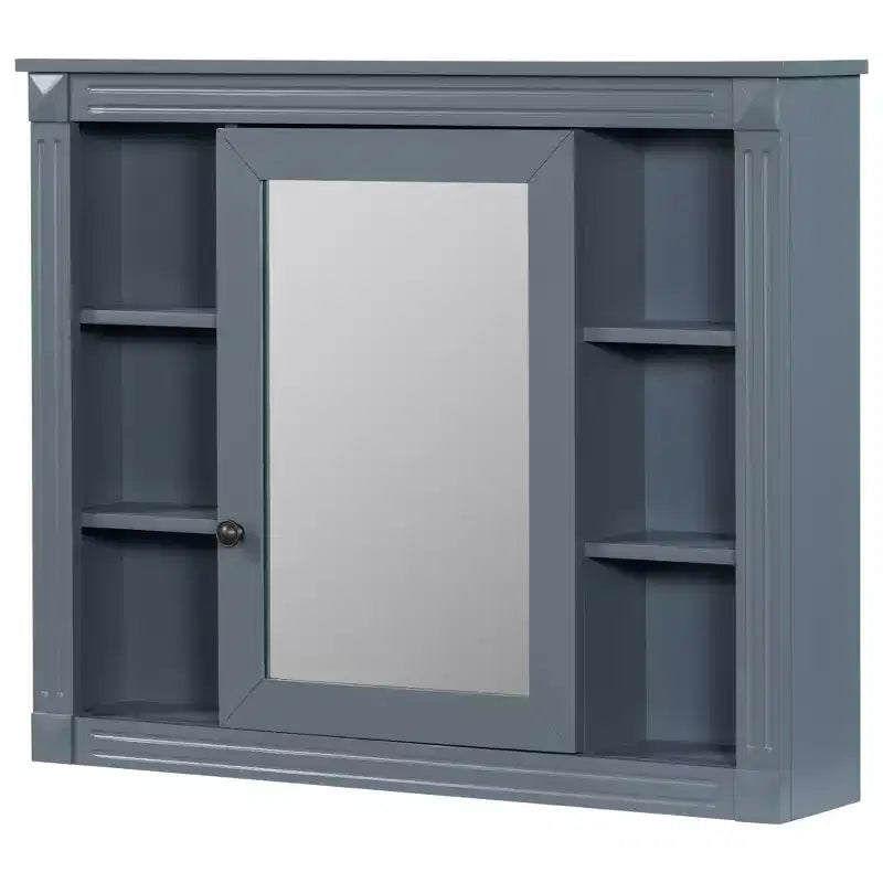 CASAINC 35 x 28 Specchiera da Bagno con 6 Ripiani a Giorno, Mobiletto Farmacia da Parete (No Mobile Lavabo)