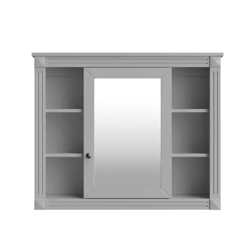 CASAINC 35 x 28 Specchiera da Bagno con 6 Ripiani a Giorno, Mobiletto Farmacia da Parete (No Mobile Lavabo)