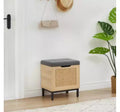 Pouf contenitore basso (ferro + rivestimento in tessuto + truciolato)